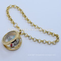 New gold ladies stainless steel floating locket charms bracelet, pearl chain bracelet